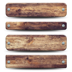 4 plaques en bois rustique