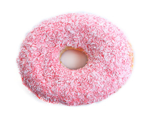 Delicious donut isolated on white