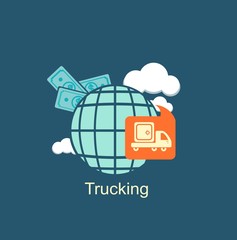 trucking money icon