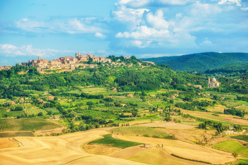 Rural landscape of green Tuscan, Italy