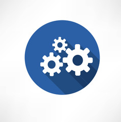 Flat icon of gears