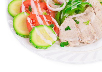 Warm meat salad
