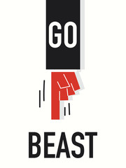 Word GO BEAST