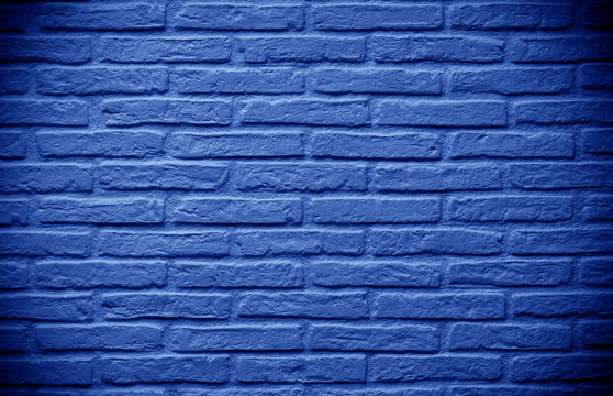deep blue brick wall