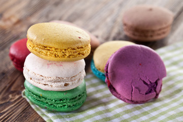 Colourful french macaron.