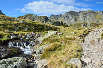 Alpine stream in the Atlantic Pyrenees, Bearn