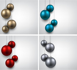 Backgrounds with colorful christmas balls.