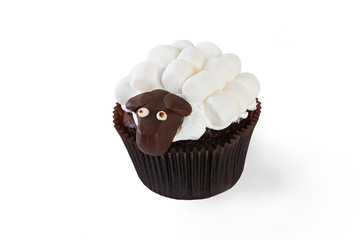 Cupcake with marshmallow