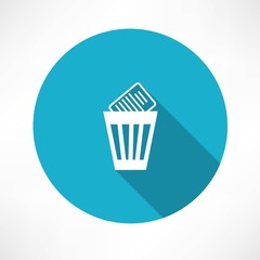 basket  with documents icon