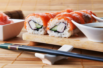 sushi with salmon