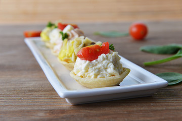 tartlet with cream