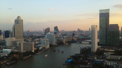 Building in Bangkok city Thailand