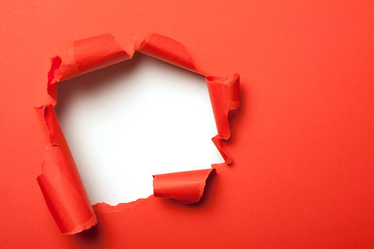 Red Paper With Hole