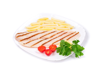 Grilled fish fillet