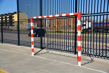 porteria de futbol sala en la calle