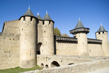 Fototapeta na wymiar France. The Fortified city of Carcassonne
