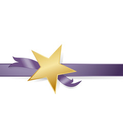 Obraz premium Purple single ribbon