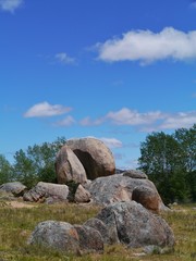 Granite rock outcrops near Cooma in Australia
