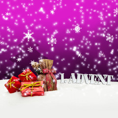1. Advent - gifts - pink - Snow