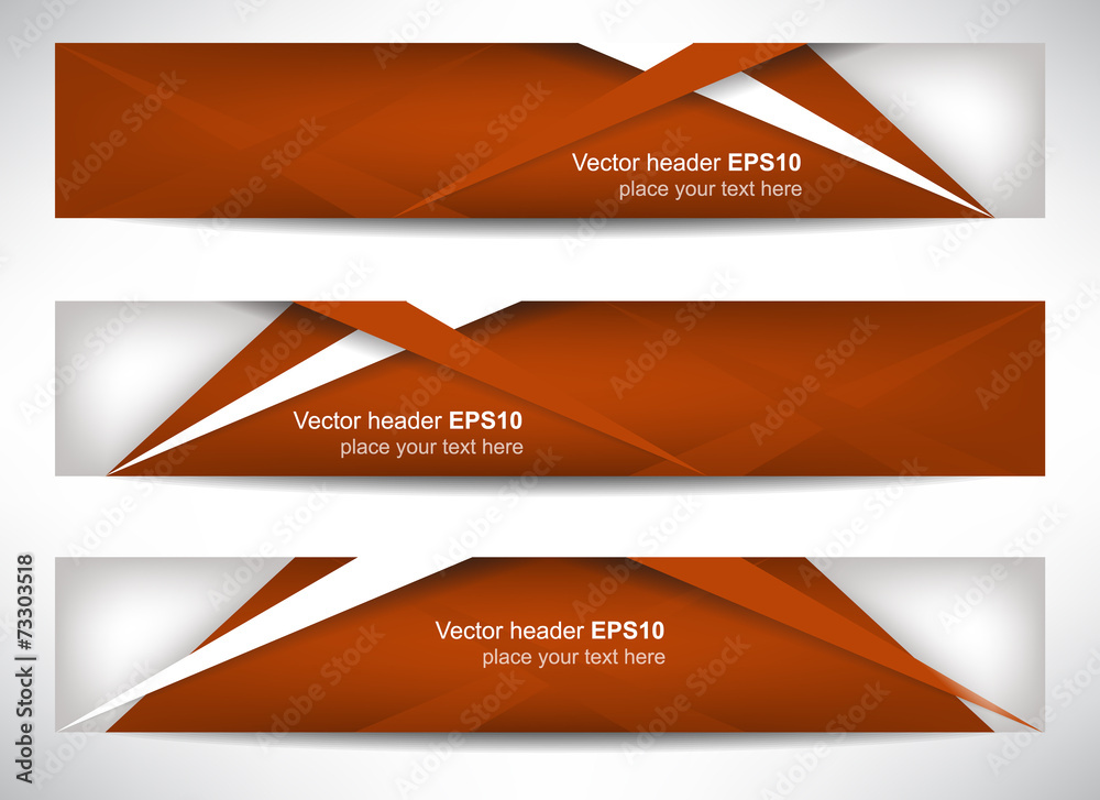 Poster web header, set of vector banner, design with precise dimension