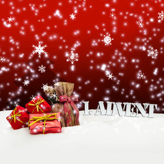1. Advent - gifts - red - Snow