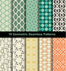set seamless pattern retro