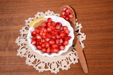 juice and pomegranate seed