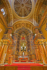 Fototapeta na wymiar Seville - presbytery of baroque church Iglesia de Buen Suceso