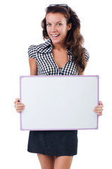 Fototapeta premium Businesswoman isolated on the white background