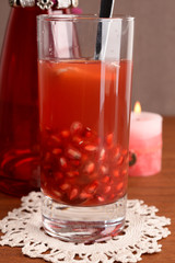 juice and pomegranate seed