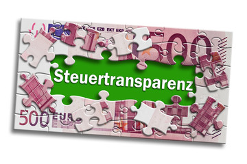 Geldschein - Steuertransparenz