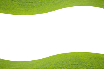 green field on white background
