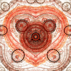 Red fractal heart