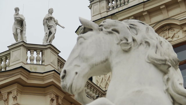 Royal baroque architecture building in Belvedere Palace Vienna