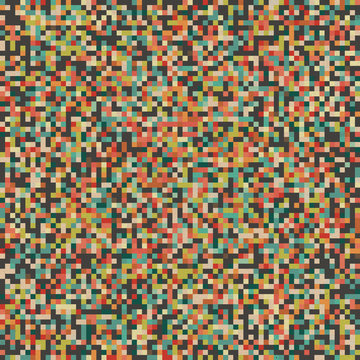 A pixel art vector background with a grunge texture overlay © miketea88