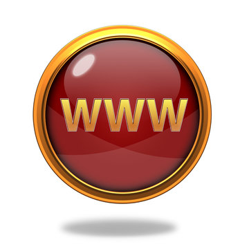 www circular icon on white background