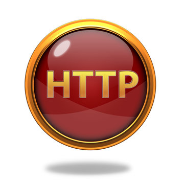 http circular icon on white background