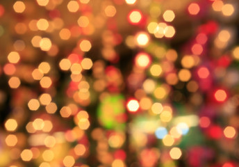 Multicolored defocused bokeh lights background