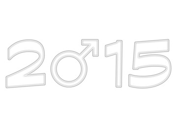 Anno nuovo 2015 con simbolo uomo