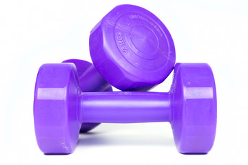 Two of dumbbells Isolated