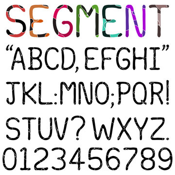 Handwritten Segment Font - Upper case