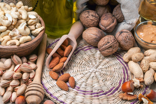 Nut still life closeup