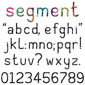 Handwritten Segment Font - Lower case