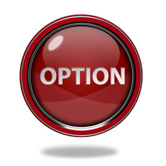 option circular icon on white background