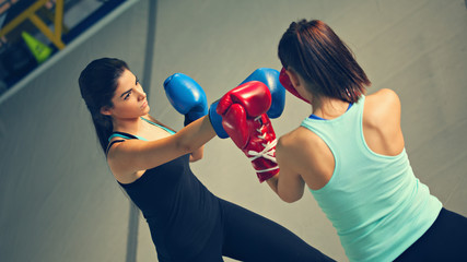 Two Females Sparring