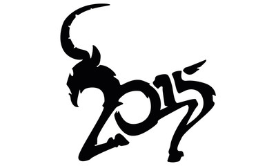 Chinese symbol vector goat 2015 year design