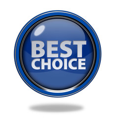 Best choice circular icon on white background