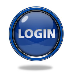 login circular icon on white background