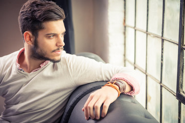 Fashion portrait of young man