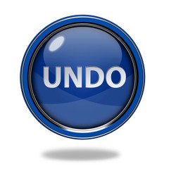 undo circular icon on white background